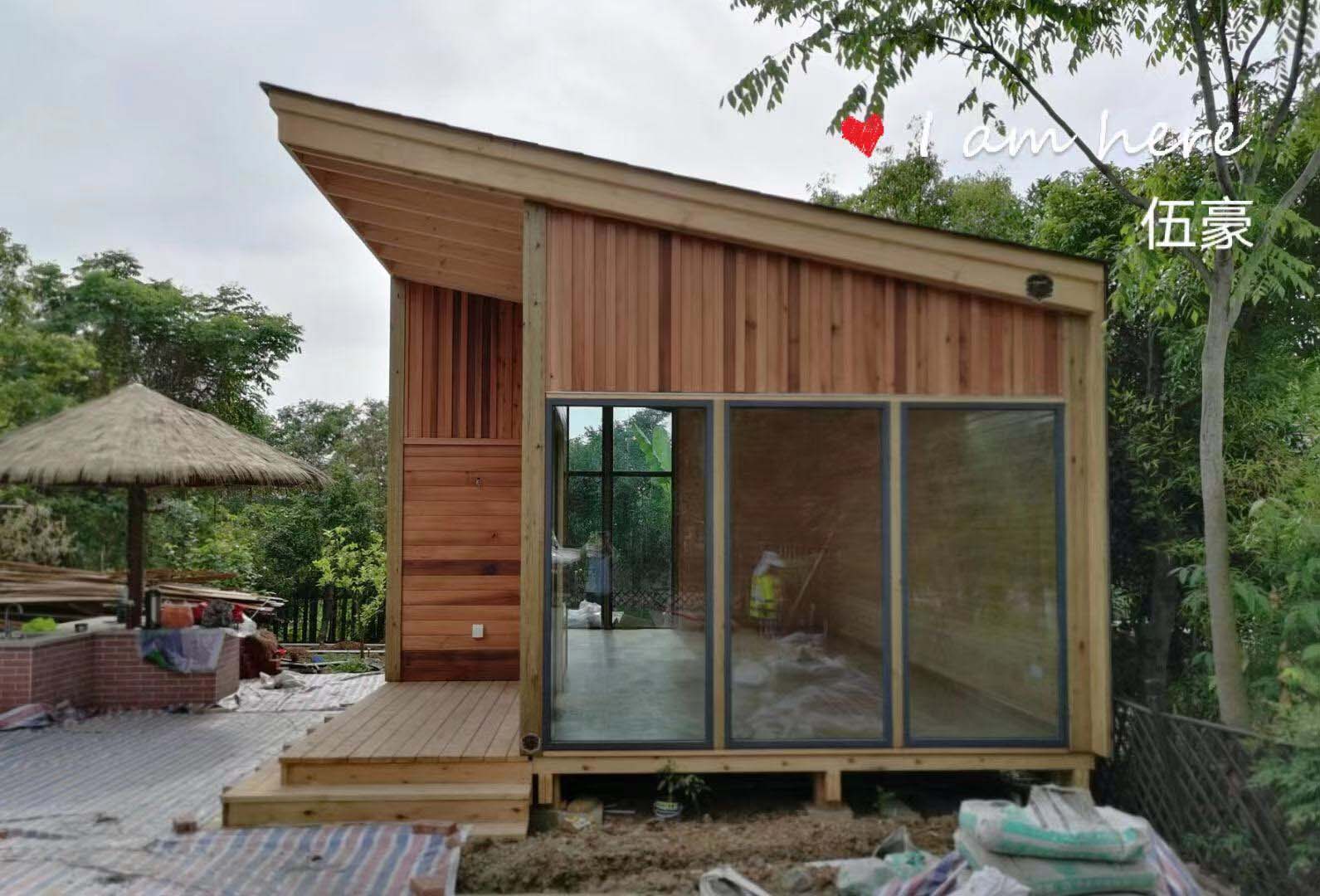 三圣乡汽车营地木屋建筑-成都伍豪木结构建筑工程